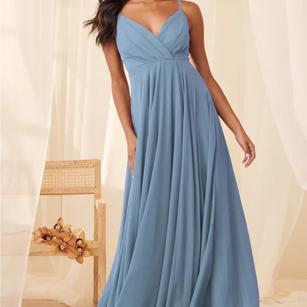 Elegant Blue Maxi Dress